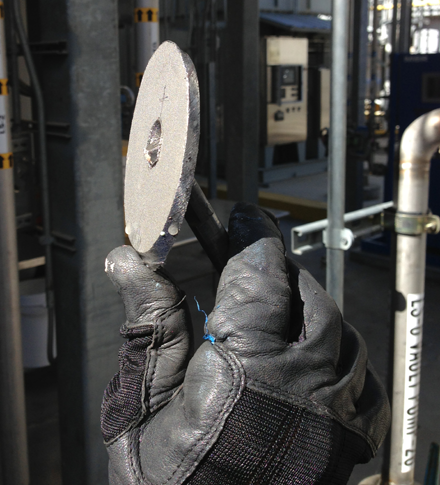 Arizona Tap Master, Inc. - 45 degree Hot Tap on 36' 316 S/S Tank