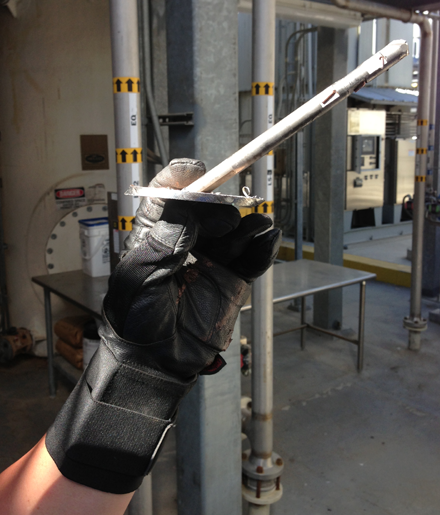 Arizona Tap Master, Inc. - 45 degree Hot Tap on 36' 316 S/S Tank