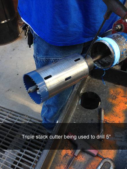 Arizona Tap Master, Inc. - 45 degree Hot Tap on 36' 316 S/S Tank