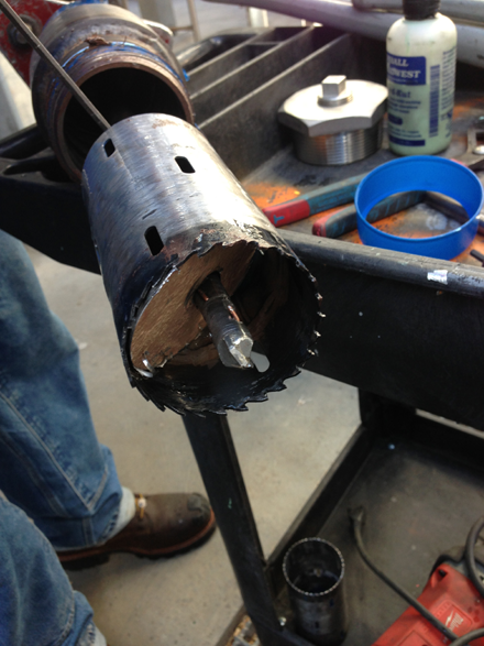 Arizona Tap Master, Inc. - 45 degree Hot Tap on 36' 316 S/S Tank